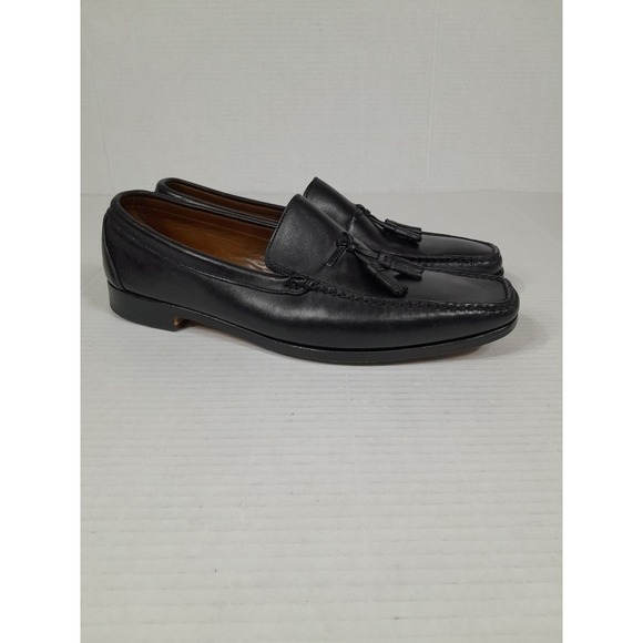 Allen Edmonds Pomona Black Calfskin leather tassle loafer Shoe 10 D USA MADE - Picture 2 of 15